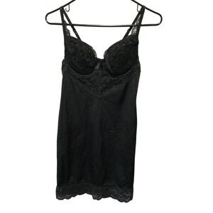 Delicates Lace‎ Trim Bodysuit Lingerie Black Women's Sleepwear Intimates 36B